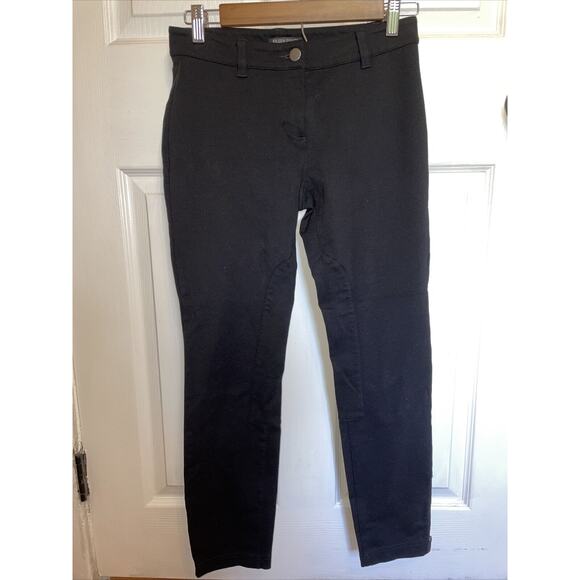 Eileen Fisher Equestrian Ponte Black Slim Zip Ankle Pants Petite PP - Picture 1 of 6
